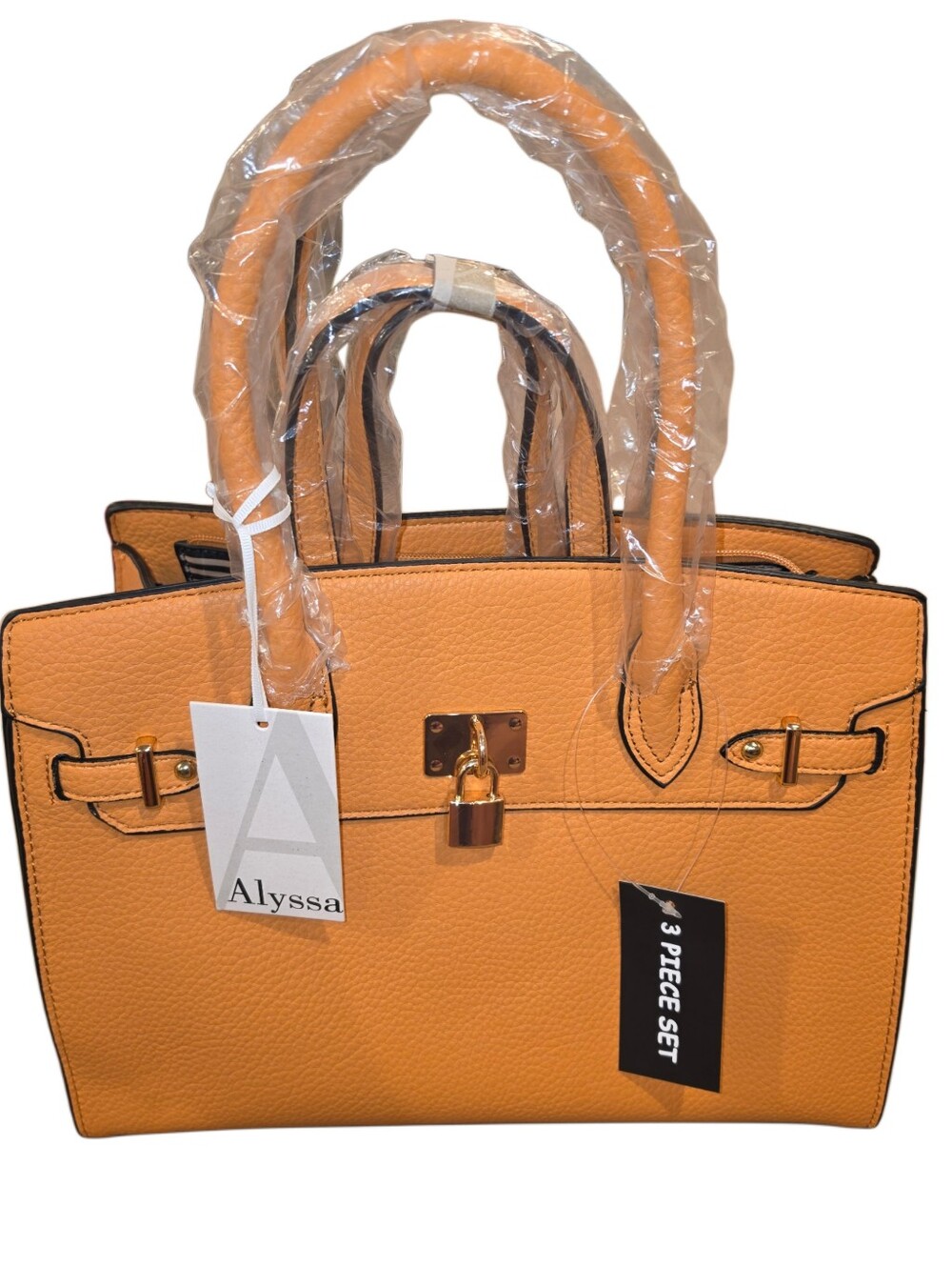 Brand New - Orange 3-Piece Bundle - Large Satchel, Mini Me & Pouch